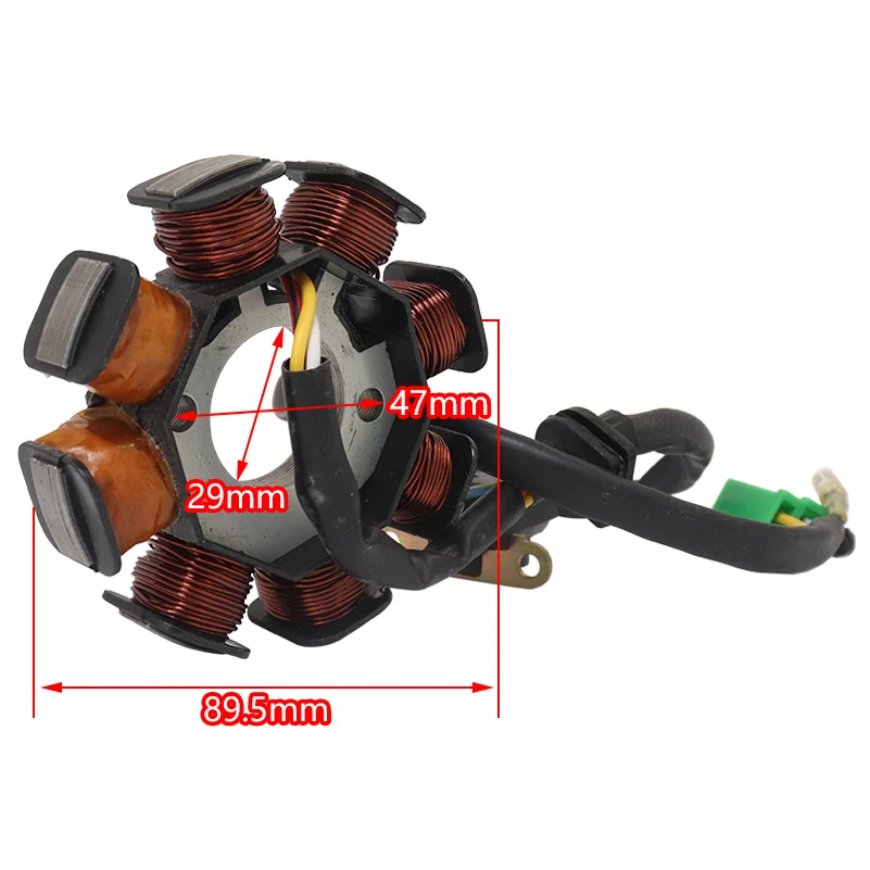 GY6 50 Magneto Coil 8 Poles Coils 50cc Ignition Stator For Moped Scooter Sunl Roketa Vespa ATV Quad Go Kart Buggy Parts