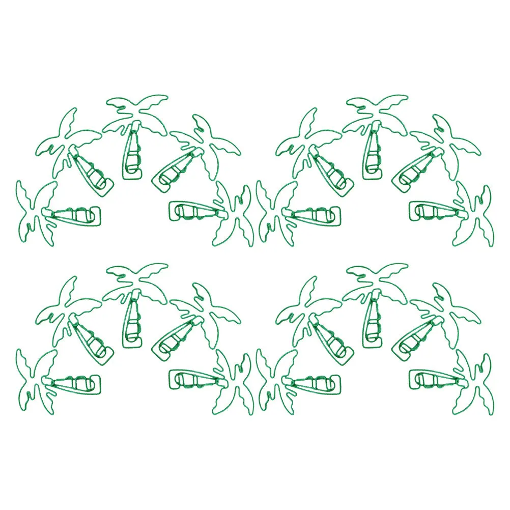

20Pcs Palm Tree Paper Clips Metal Bookmarks Cute Tree Shape Stationery Clips for Office School Planners Cute Paper Clip