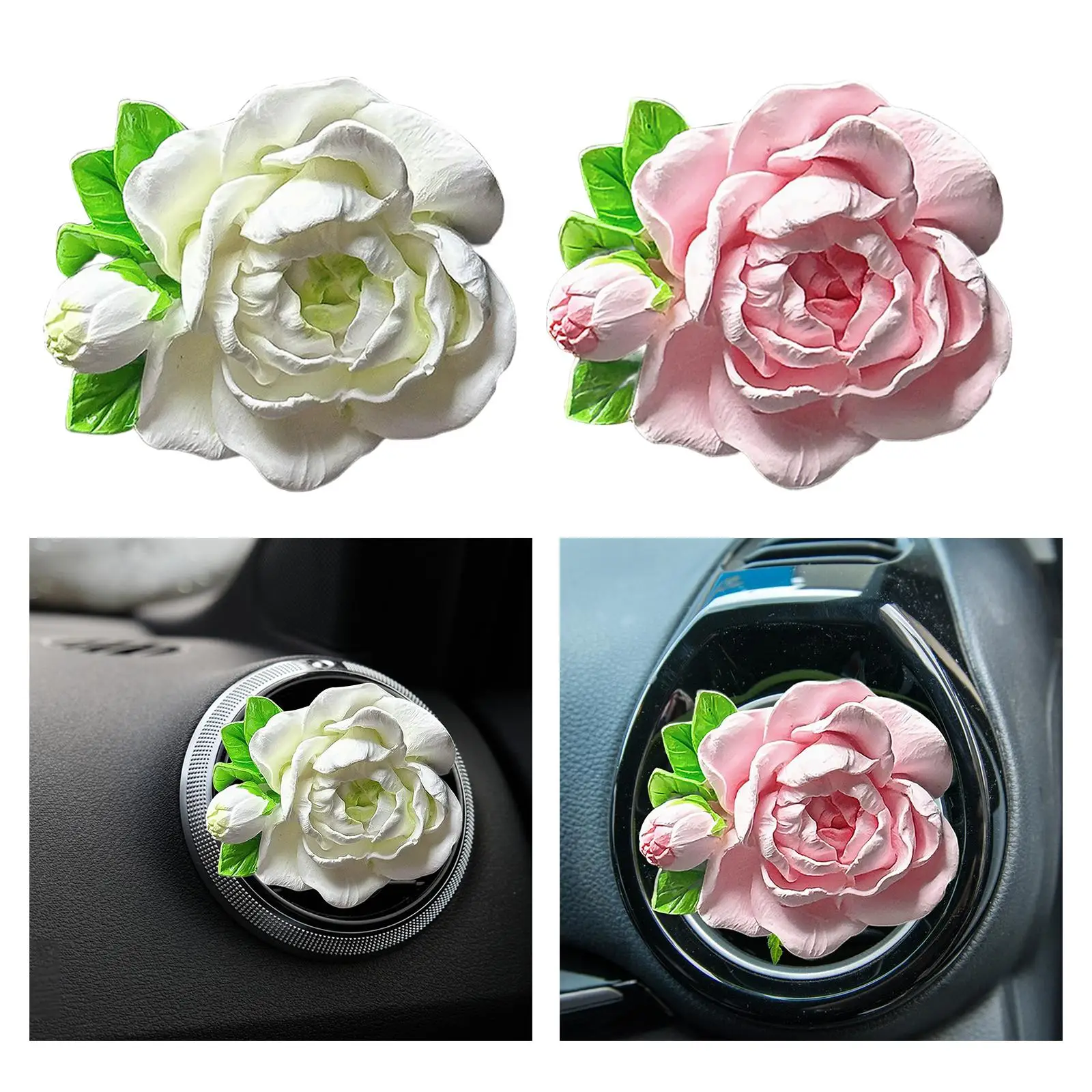 Flower Shape Car Aroma Diffuser Mini Plaster Vent Clip Perfume for Auto AC Outlet Decor