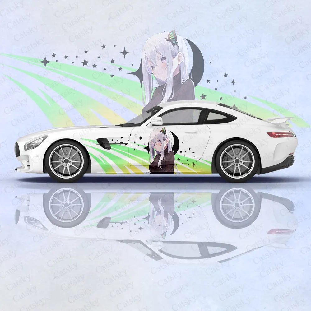 Echidna (ReZero) Car Body Stickers Anime Itasha Car Side Decal Sticker Car Body Sticker Car Body Decoration Stickers