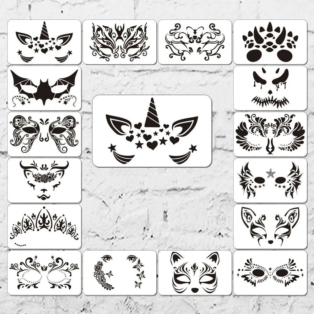 Hand Painting Body Painting Aid Tattoo Stencil Temporary Waterproof Drawing Painting Stencil DIY Makeup Fake Tattoo Art Template