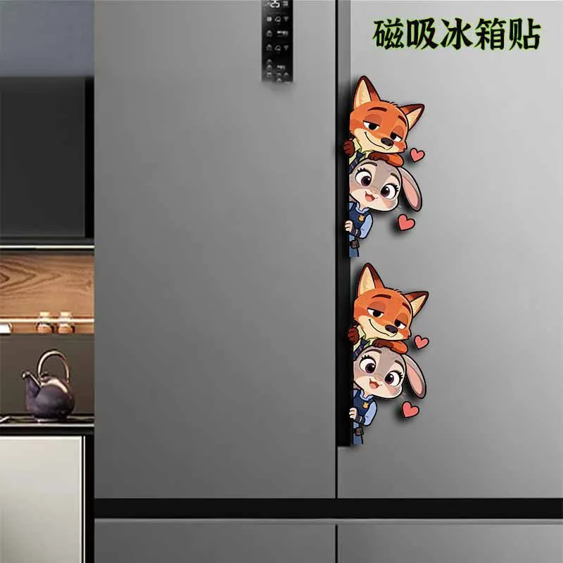 ديزني زوتوبيا مغناطيس الثلاجة المغناطيسي نيك جودي جودة عالية الكرتون البضائع ديكور المنزل الثلاجة لطيف تصميم القلب هدية #3