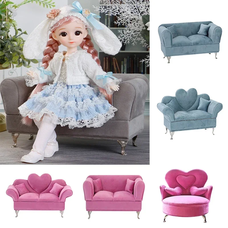 1/6 BJD Dolls Sofa Chair BJD Doll Furniture Jewelry Storage Box Dolls Photo Props Dolls Accessories