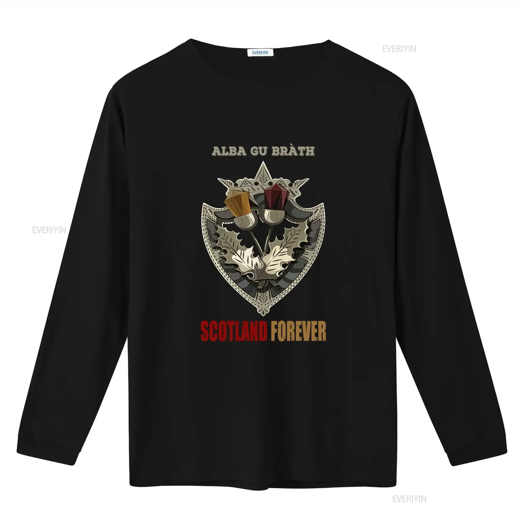 Alba Gu Bràth Scotland Forever T shirt 6319 Scottish Thistle Shield Design for Patriotic Style vintage Washed homme Comfortable