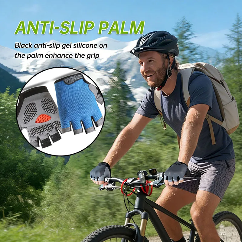 Breathable Anti-Slip Half Finger Gloves for Fitness Cycling Summer Gym Cycling Gloves for Men And Women Bicycle Riding Fishing