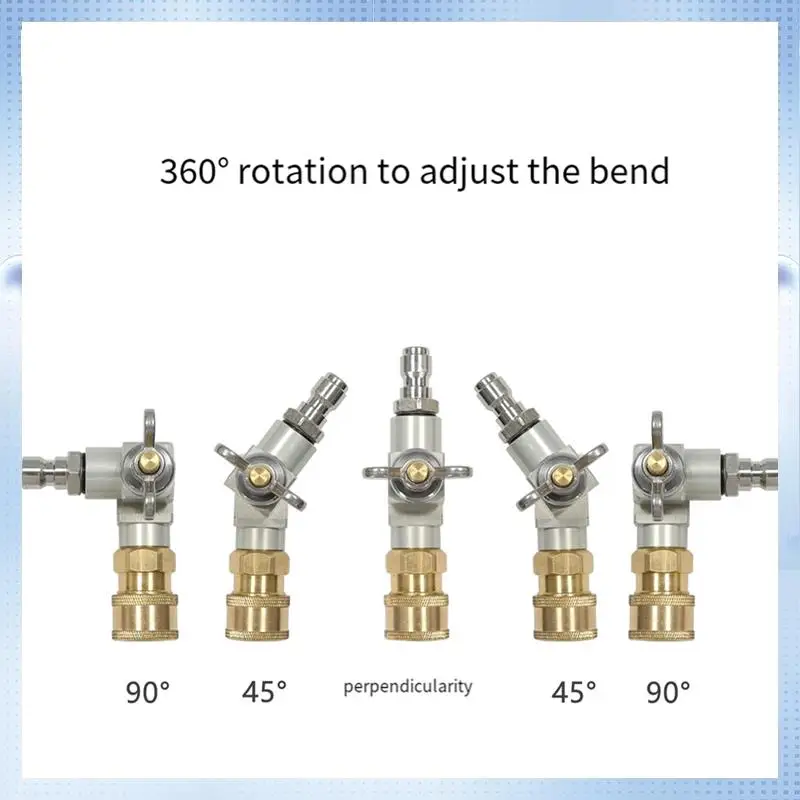 

AD-360Degree вращающаяся регулируемая автомобильная мойка высокого давления, аксессуары для машины для очистки воды, 1/4 поворота, быстроразъемное соединение, насадка-головка