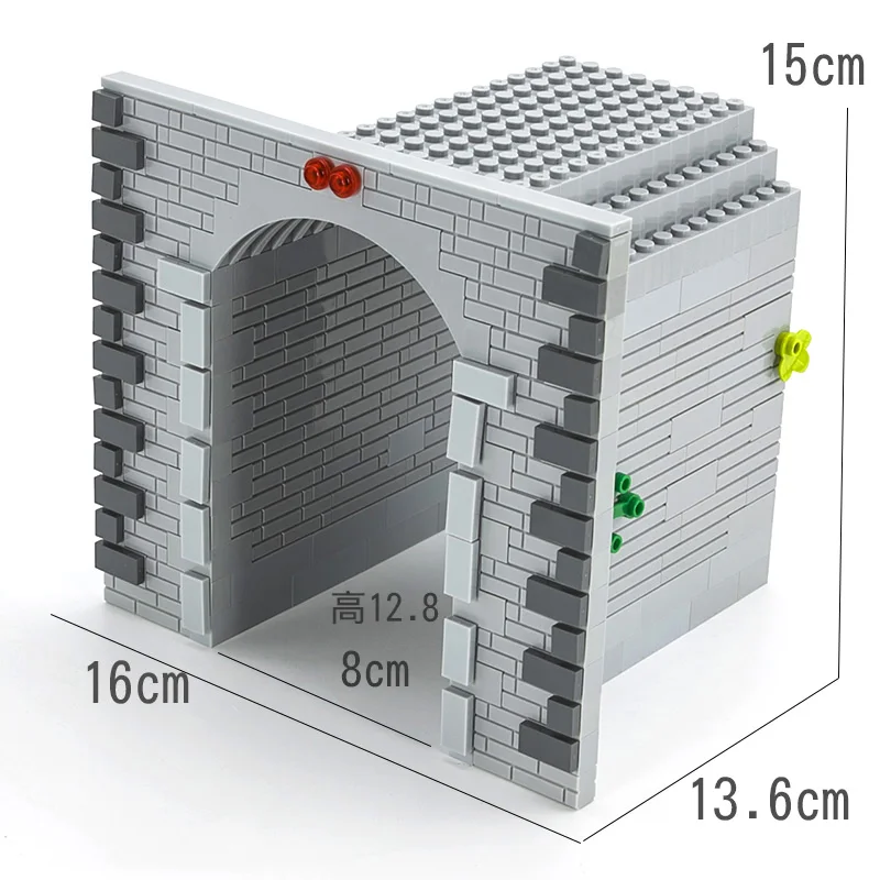 Train Track Cave MOC Building Block Parts Set Tunnel Train Transportation Railway Assembly Bricks Accessories DIY Kids Toys Gift