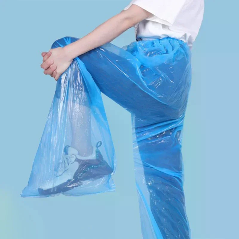 Disposable Rain Pants Thickened Pack Foot Drift Waterproof Split Set Tourism Clear Raincoat Rainsuit Outdoor Travel Cycling