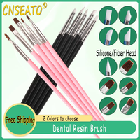 5 Pcs Dental Resin Brush Pens Resin Shaping Brushes For Composite Cement Adhesive Porcelain Teeth Dentist Tools Dentistry Lab