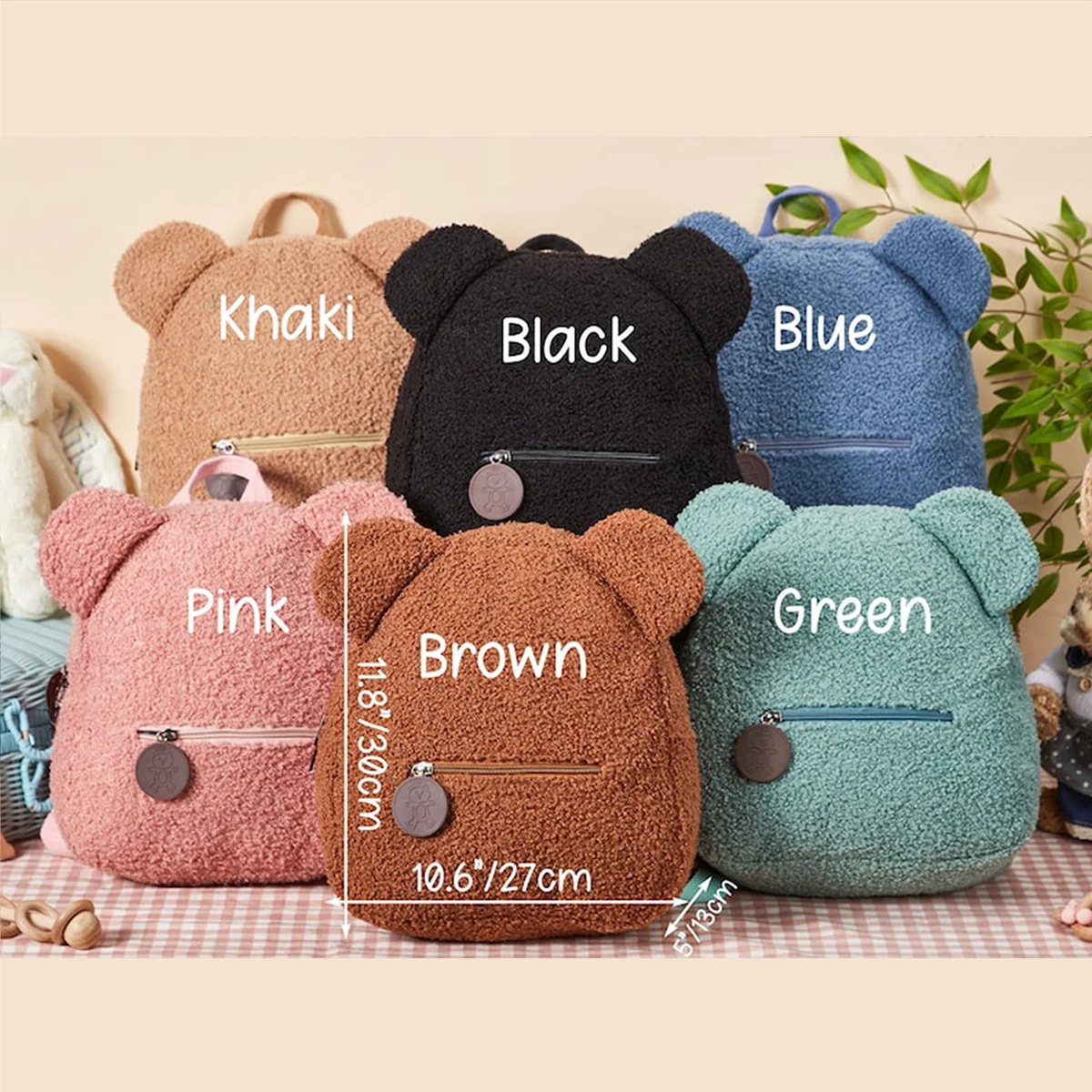 Personalized Embroidered Toddler Backpack Custom Name Bear Bag Brithday Gift for Kids Boys Girls Lady Pattern Shoulder Backpack