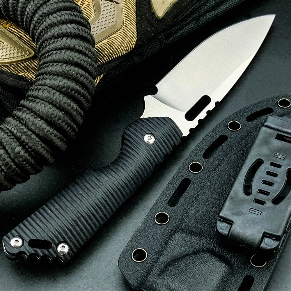 

Tactical Fixed Blade Knife, MK1C Outdoor Survival Hunting Camping Tool, 8Cr13MoV Steel Full Tang, Non-Slip G10 Handle