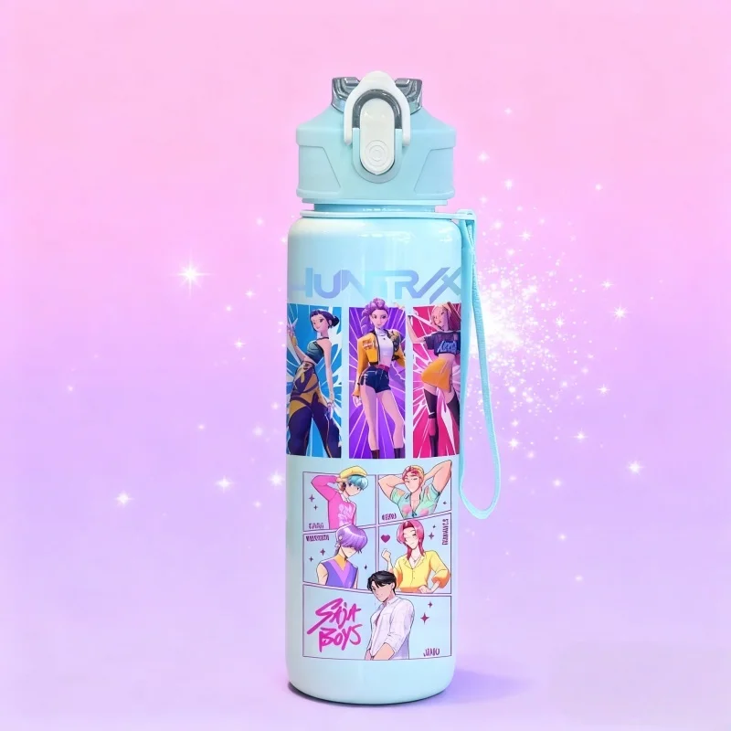 

Water Bottles 700ml High-capacity Drinking Straw Cup Portable Girl Outdoor Bottles Office School