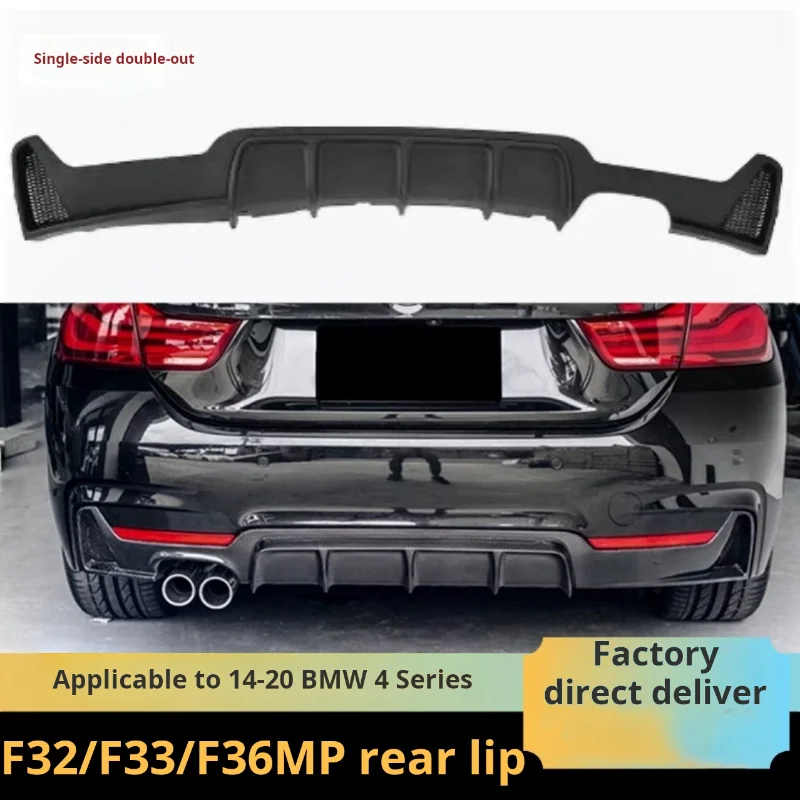 Rear Lip For 2014-2020 Bmw 4 Series F32 F33 F36 Mp Model Diffuser Lip Single-sided Dual Exhaust Carbon Fiber Car Accessories