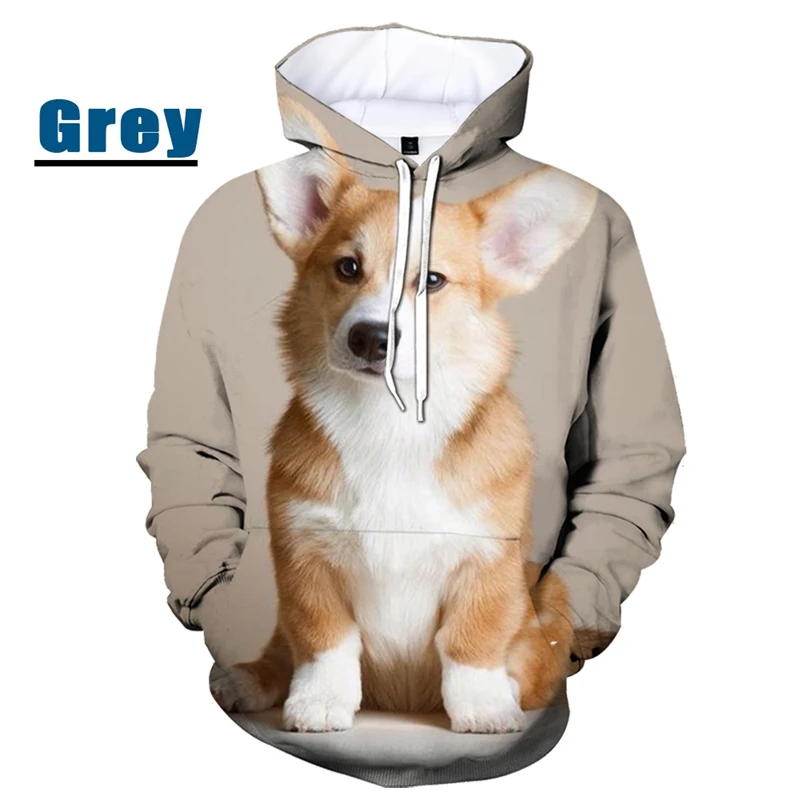 

Cute Pet Welsh Corgi 3D Printing Hooded Men Women Harajuku Sweatshirts Funny Animal Dog Baby Puppy Print Kids Pullover Hoodies