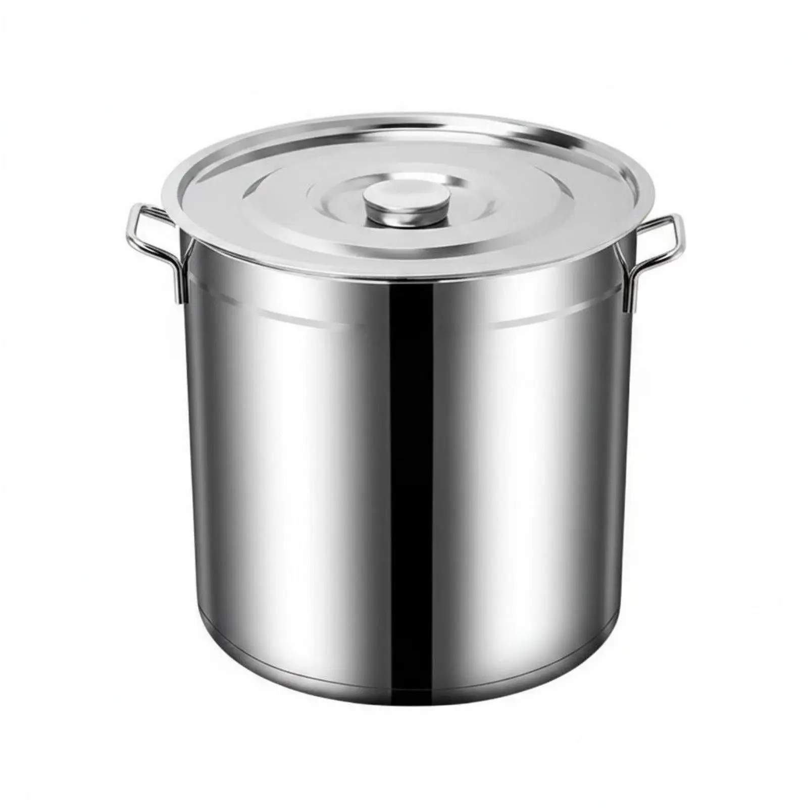 Heavy Duty Cooking Pot Side Handle Stainless Steel Commercial Cooking Vessel Secure Lid for Slow Simmer Recipes