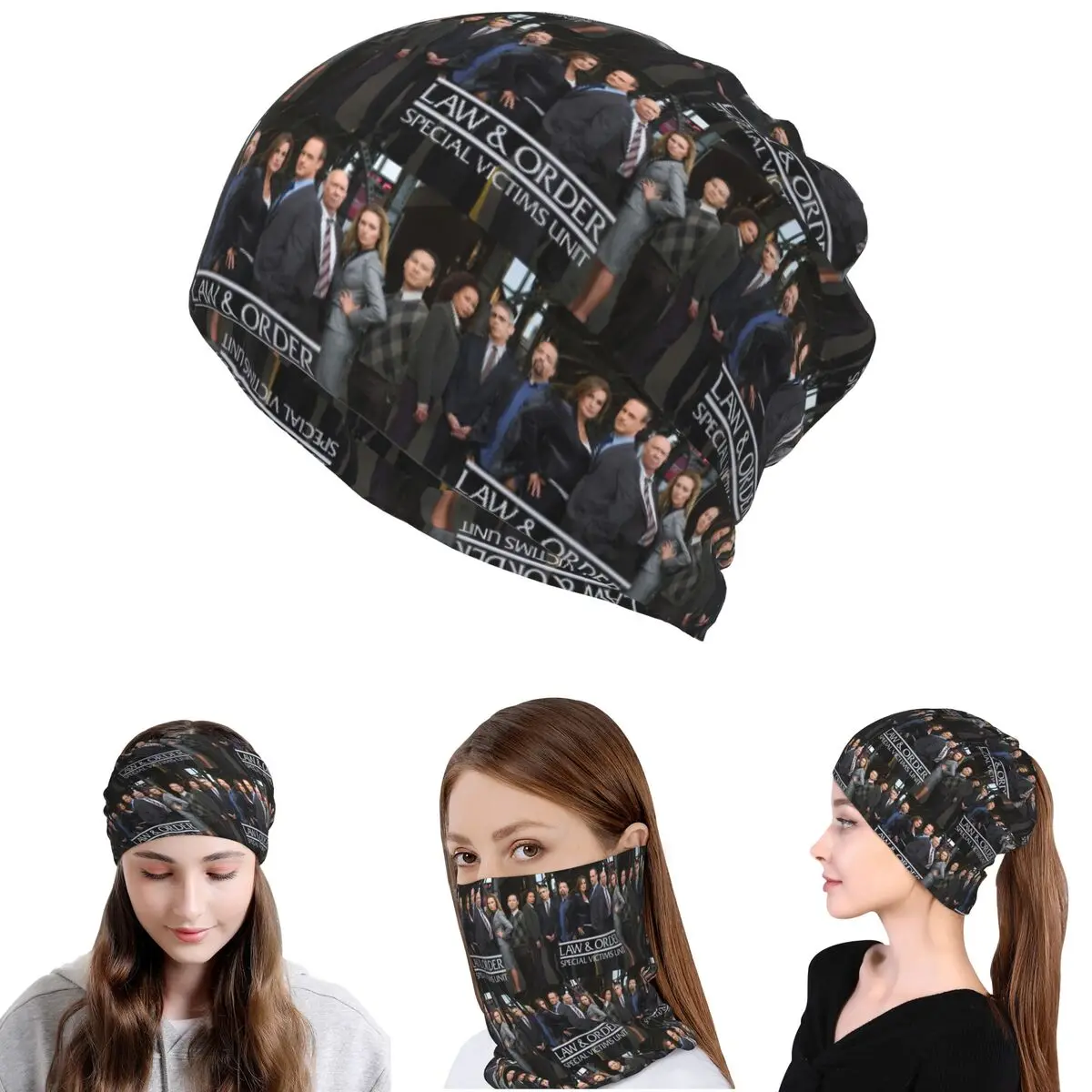Law And Order SVU Merch Bandana Neck Gaiter Face Scarf Multi-use Cycling Scarf Beanies Hat for Men Women Adult Washable