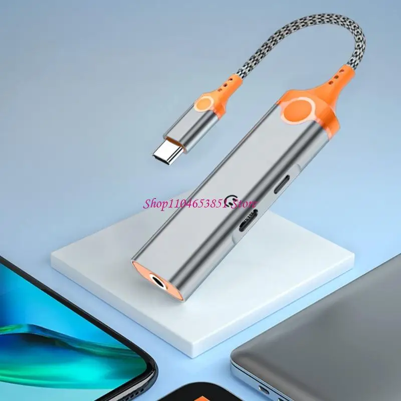 Type C Fast Charging 60W With Auditory Converter For Music Streaming Live Broadcasts And Conference Calls