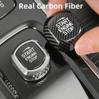 Pegatina de botón de arranque Interior de coche para Volvo Xc90 V60 Xc60 V90 S90 S60, modificaciones de accesorios de automóvil de fibra de carbono Real