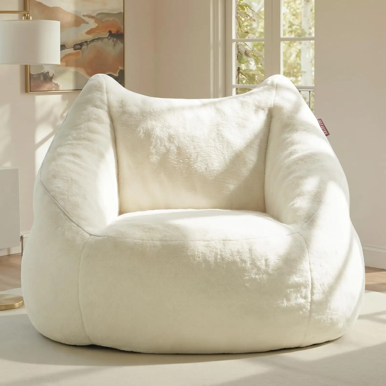Cafy Bean Bag Chair for Adults,Oversized Comfy Chair with Armrests