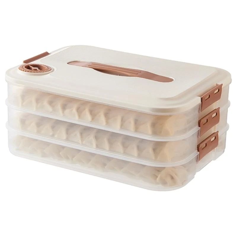 Multi-layer Dumpling Storage Box with Lid Wonton Organization Supply