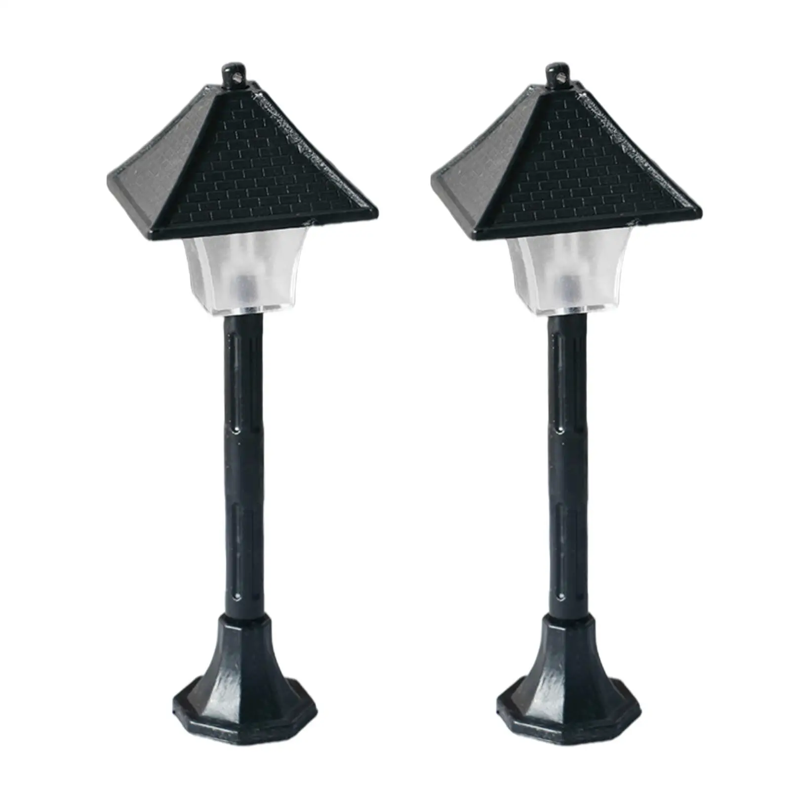 Retro Style Dollhouse Miniature Lamp Post Furniture Model for Garden