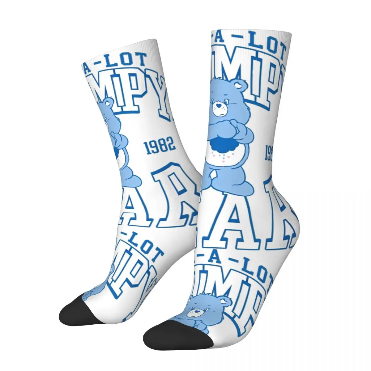 Casual Care Bears Grumpy Bear 1982 Basketball Socks Polyester Long Socks for Unisex Non-slip