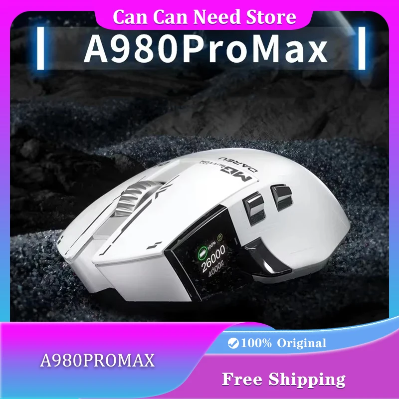 

Dareu A980 Pro Max Gaming Mouse Tri Mode Wireless Bluetooth Paw3395 Sensor Lightweight Custom Pc Gamer Office Accessories