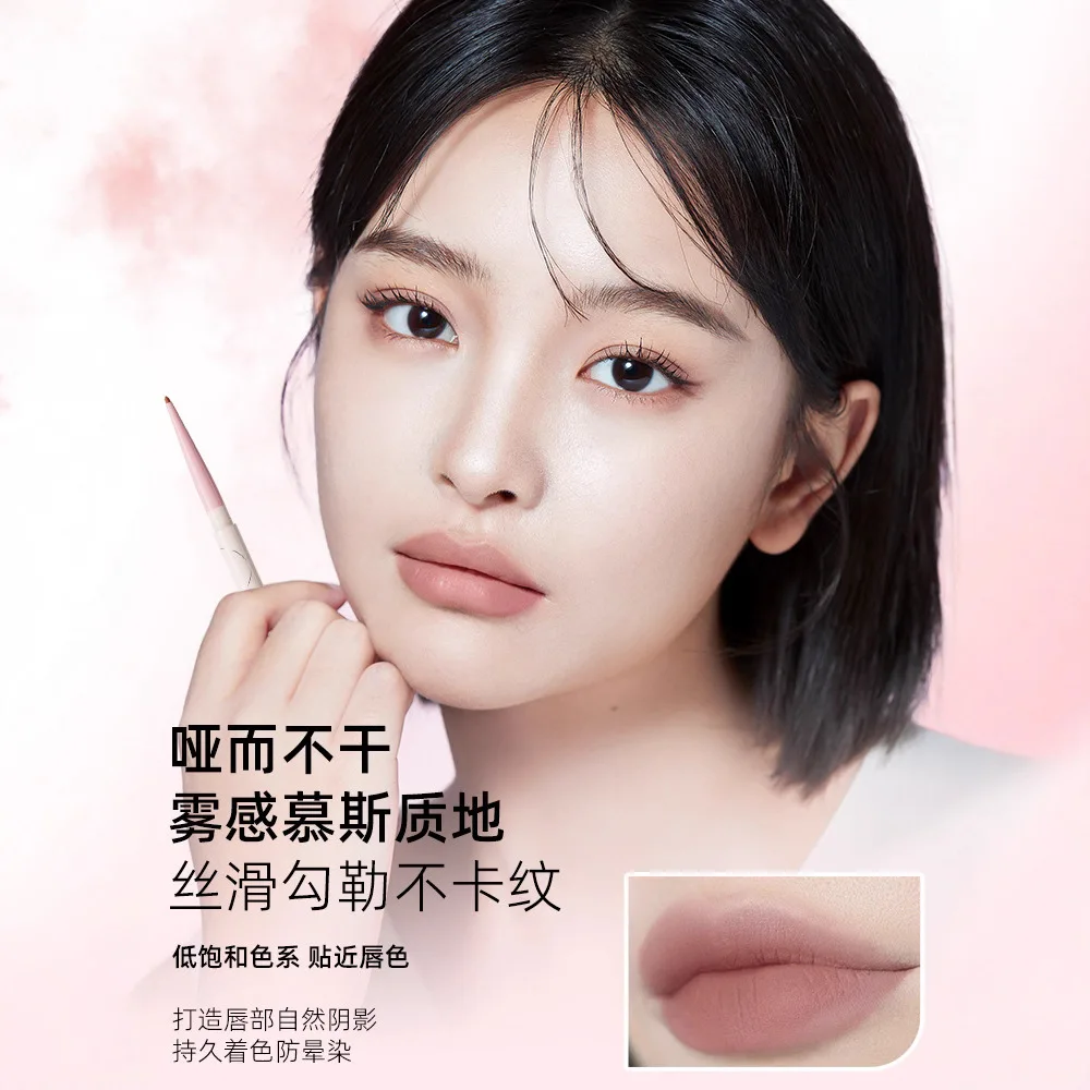 RMT delineador labial de ponta dupla contorno resistente à água lápis labial de ponta dupla batom liso falso