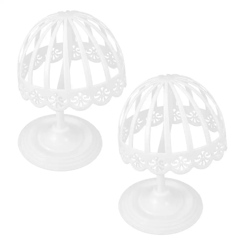 

2Pcs Hat Display Stand Hollow Structure Realistic Head Model Cap Organizer for Baby Child Breathable Retail Storage