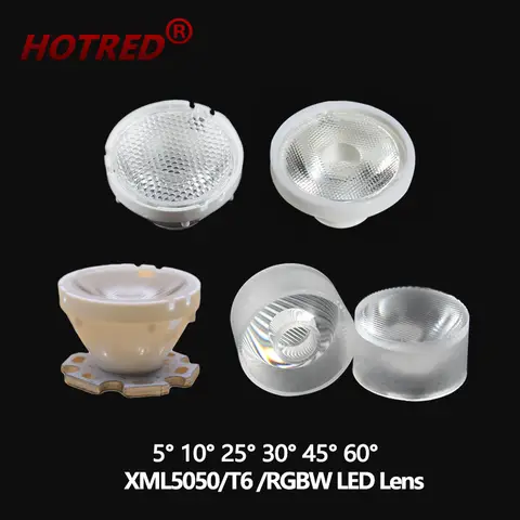 LED 렌즈 5050 L2 XML RGBW T6 XML2 XHP50 칩 3 10 30 60 도 광학 반사경 콜리메이터 렌즈, DIY 손전등 전구용