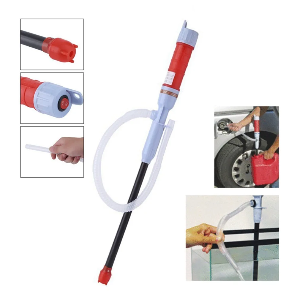 Portable Electric Pump Water Diesel Gas Oil Transfer Pump Hand Held Liquid Pumping Manual Sucker for Fuel,Oil,Water Green