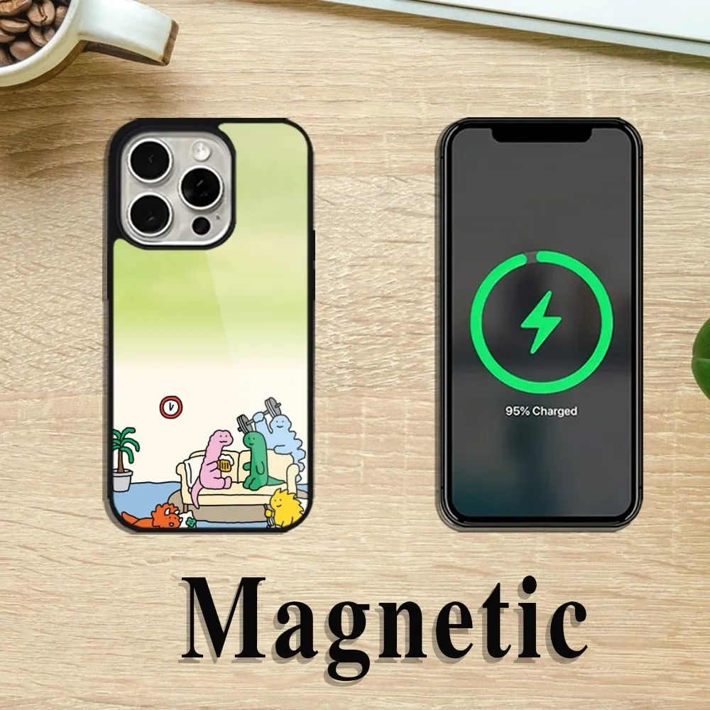 Cartoont Joguman Studios Cue Phone Case For iPhone 11 12 13 14 15 Pro Max Plus Magsafe Magnetic Wireless Charging