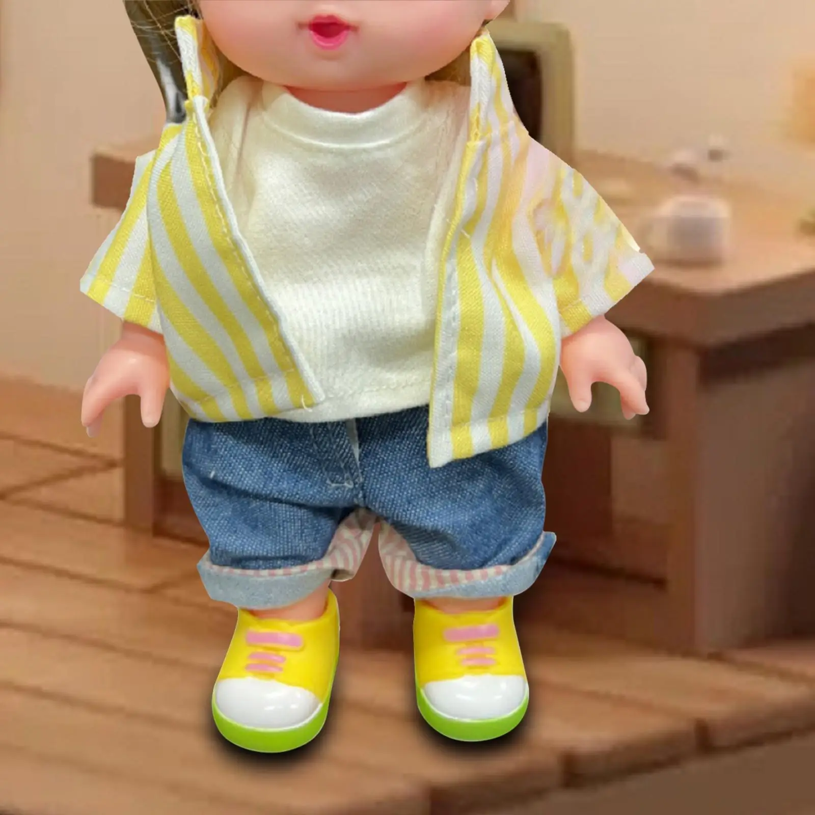 

Miniature Shoe, Doll Shoes Footwear, Stylish Rubber Fashion Sneakers, Casual Skateboarding Shoes for 9.8-11inch Dolls