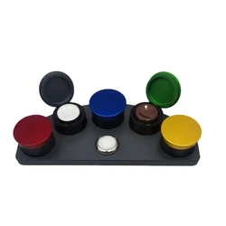 5 Dish Watch Oiler Kit Alloy Five Holes Watch Oil Dip Oiler Stand Dishes Oil Cup Watch Repairing Part Accessory for Watchmaker
