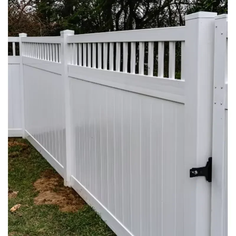 6/8 Plastic Pvc White Picket Fence,pvc Privacy Screen Fence Panel for Balcony,pvc Wall Clading Fencing Panels