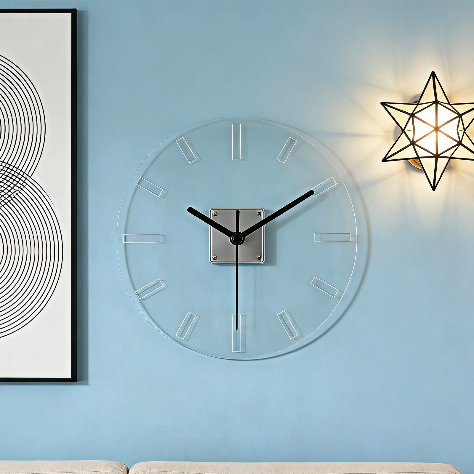 Transparent Acrylic Clock Template for Woodworking Router Stencils DIY Inlay Guide Wall Clock Dial Decor Projects