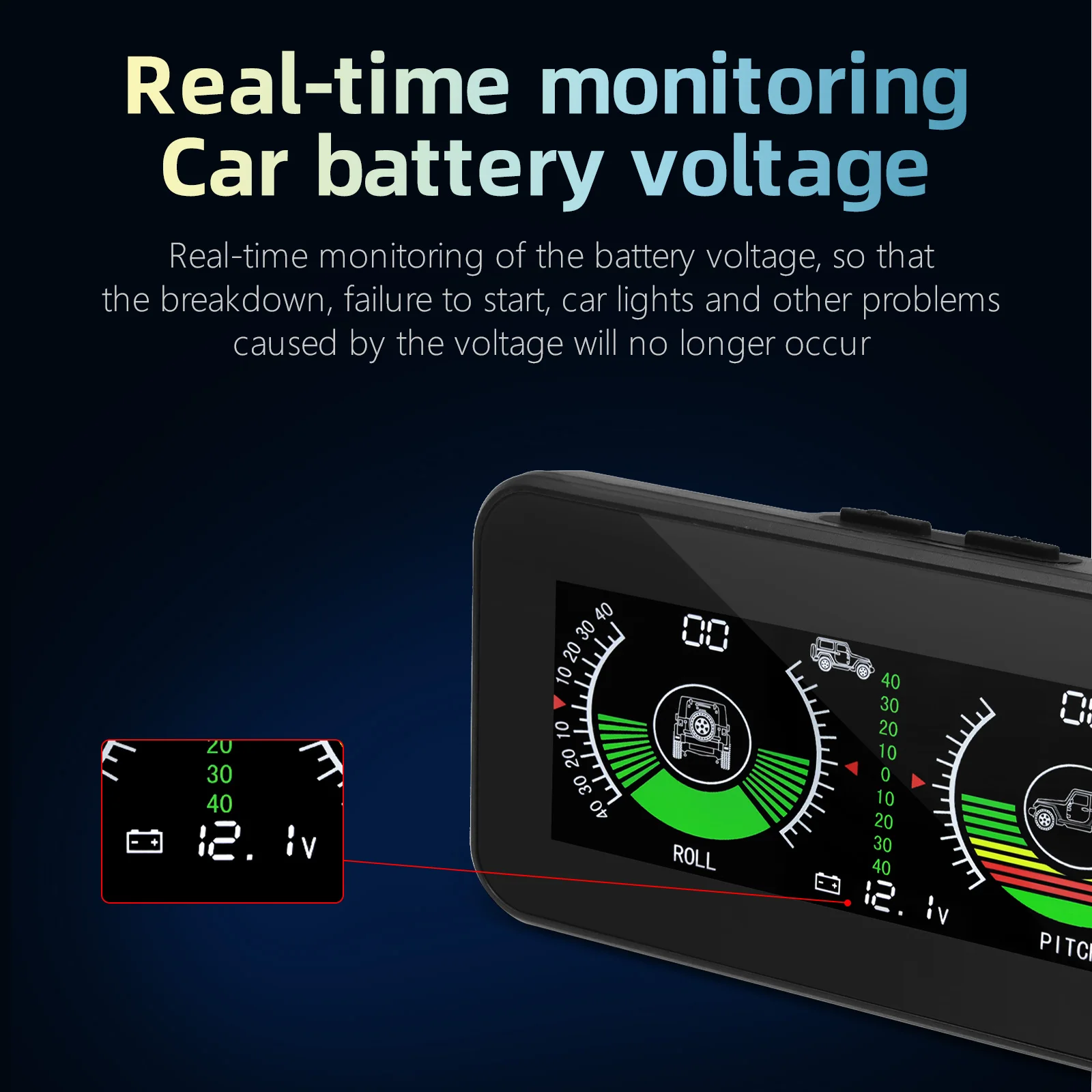 M60 / M50 Head-Up-Display Geschwindigkeits- und Neigungsmesser Digitaler GPS-Neigungsmesser Auto HUD-Kompass Geschwindigkeitswarnung 4x4 Offroad-Zubehör – Detail 32