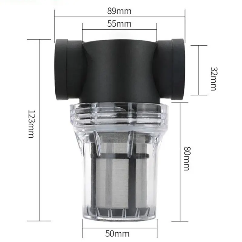 DT15 2 Pack 1 Inch Garden Watering Irrigation Filter, 80 Mesh Water Pipe Strainer, Aquaculture Fish Tank Water Pump Filter,