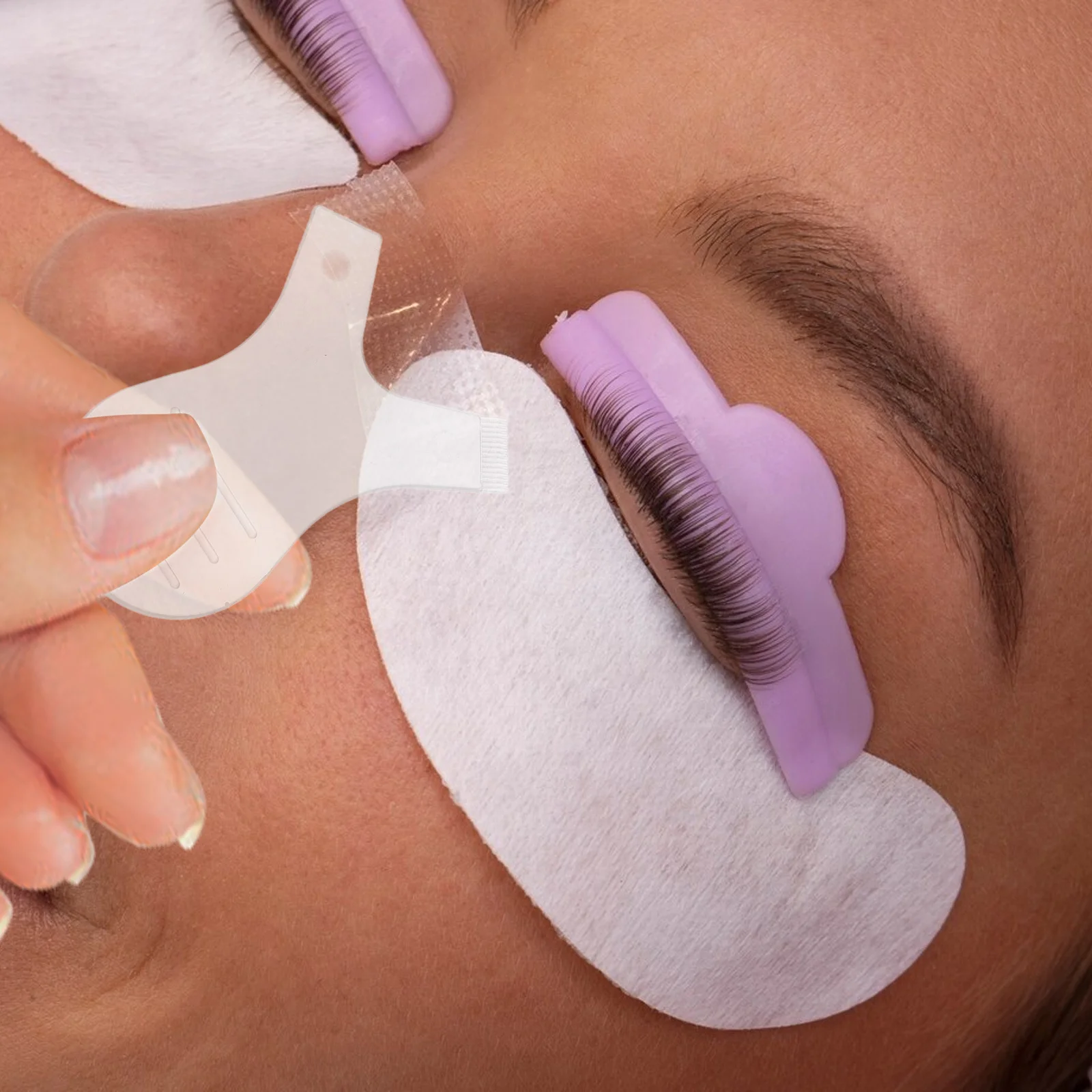 

100pcs Eyelash Perm Tool Y Shaped Lash Lift Brush For Long Lasting Curl Safe Painless Quick Warm Plastic Eyelash Tools