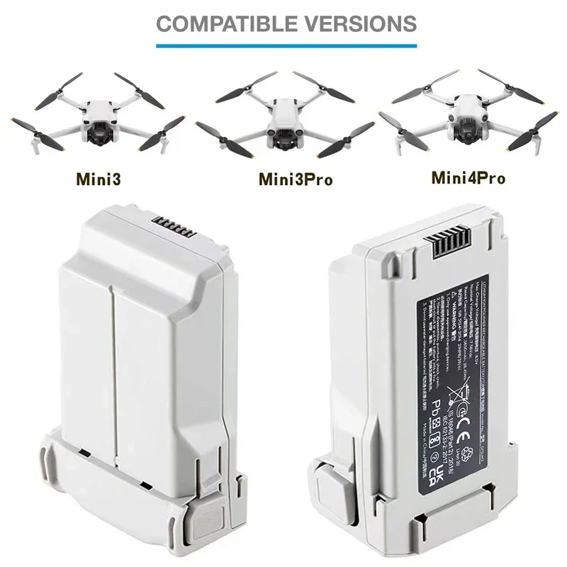 DJI-Batterie articulation Polymère pour Drone Mini 3/Mini 3 Pro RC, Vol Intelligent, 7.38V, 3850mAh