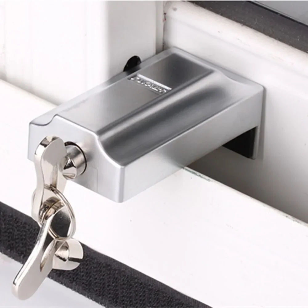 

New Zinc Alloy Window Security Lock with Keys Easy To Install Safety Lock Durable Anti-theft Door Stopper Window
