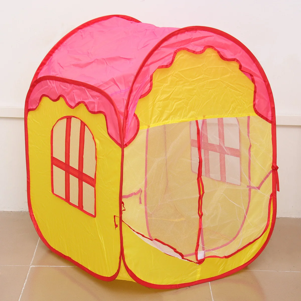 Tenda da gioco pieghevole - Casa da gioco in stile per interni Ampio spazio Tenda da gioco per bambini di facile montaggio per 4-6 anni
