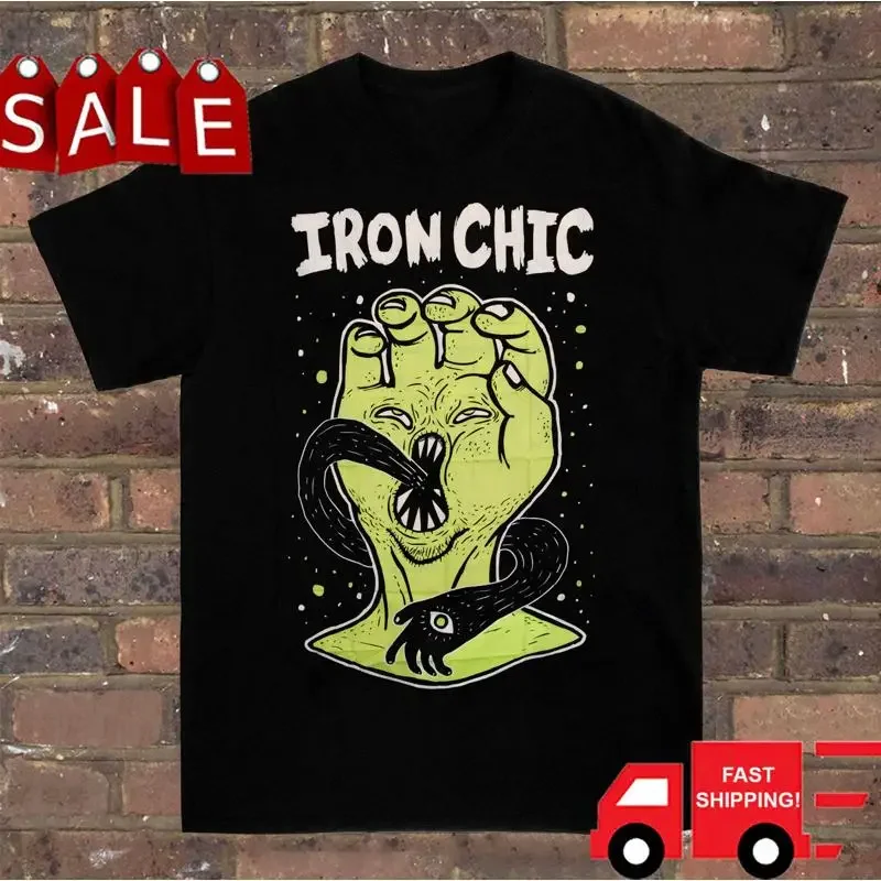 Retro Hands Iron Chic Band T Shirt  Black S 2345XL