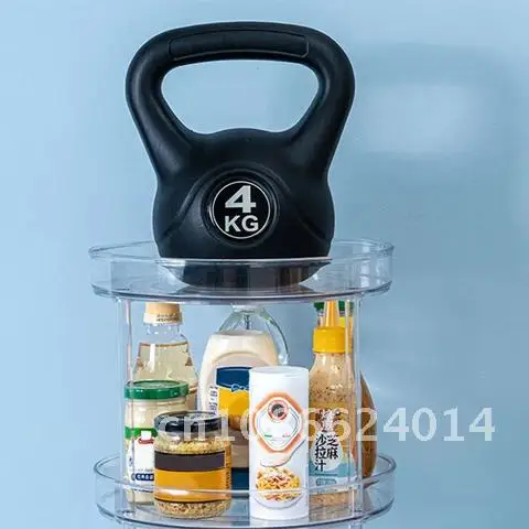 

Seasoning Holder Spice Organizer Condiments Cosmetic Storage Rack Home Supplies Storage Rack Transparent Turntable