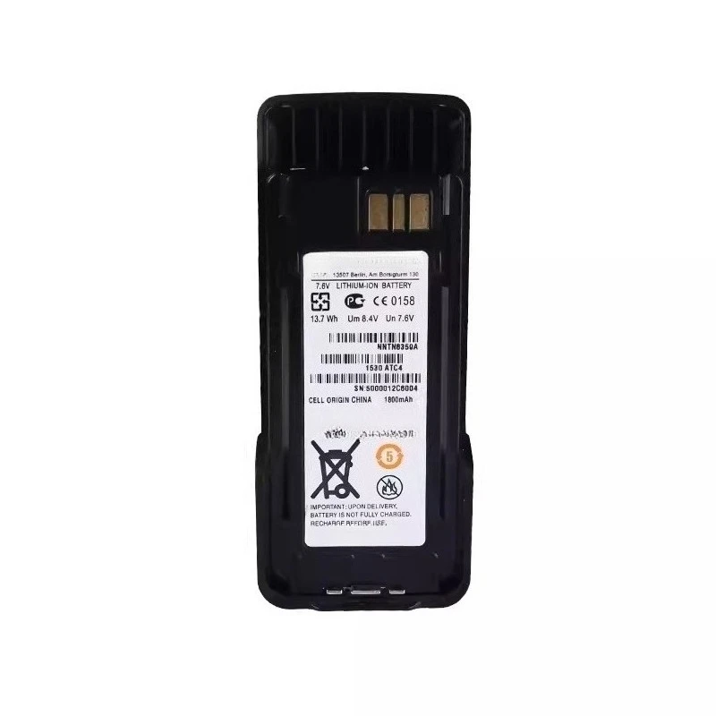 Newest 7.6V 13.7Wh 1800mAh NNTN8359A Li-ion Battery for MOTOROLA IMPRES XIR P8668EX Radio Anti-explosion Rechargeable Battery