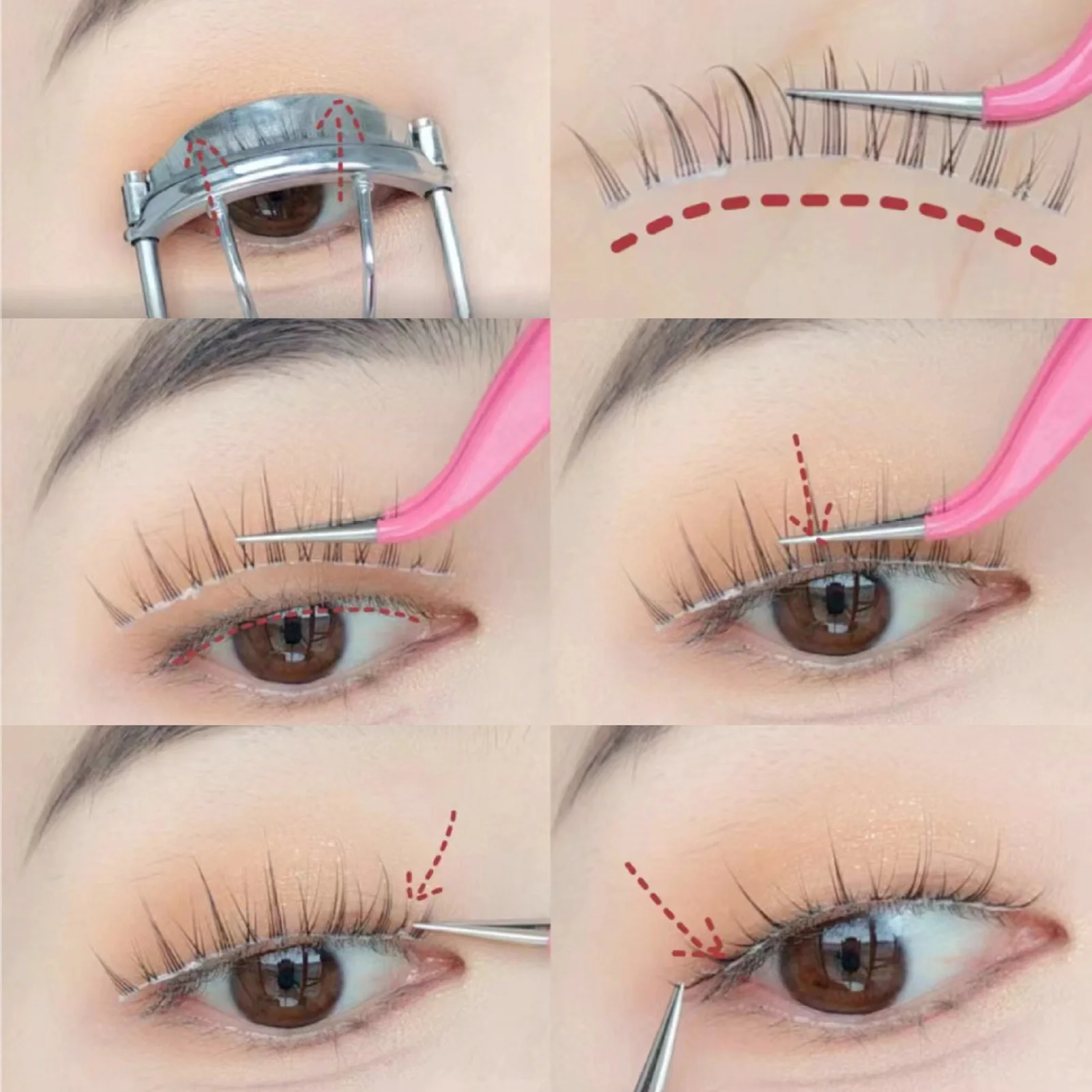 5 pares mang cílios postiços tiras completas cluster individual diabo preto natural transparente banda tira grossa cílios maquiagem diária