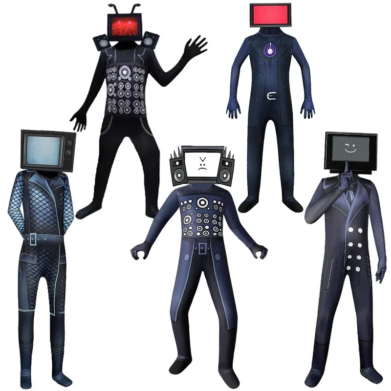 

Skibidi TVs Мужской костюм для детей Косплей Tantai Мальчики Девочки Skibidi Туалет Рождество Хэллоуин и маскарад Вечеринка FD19071340