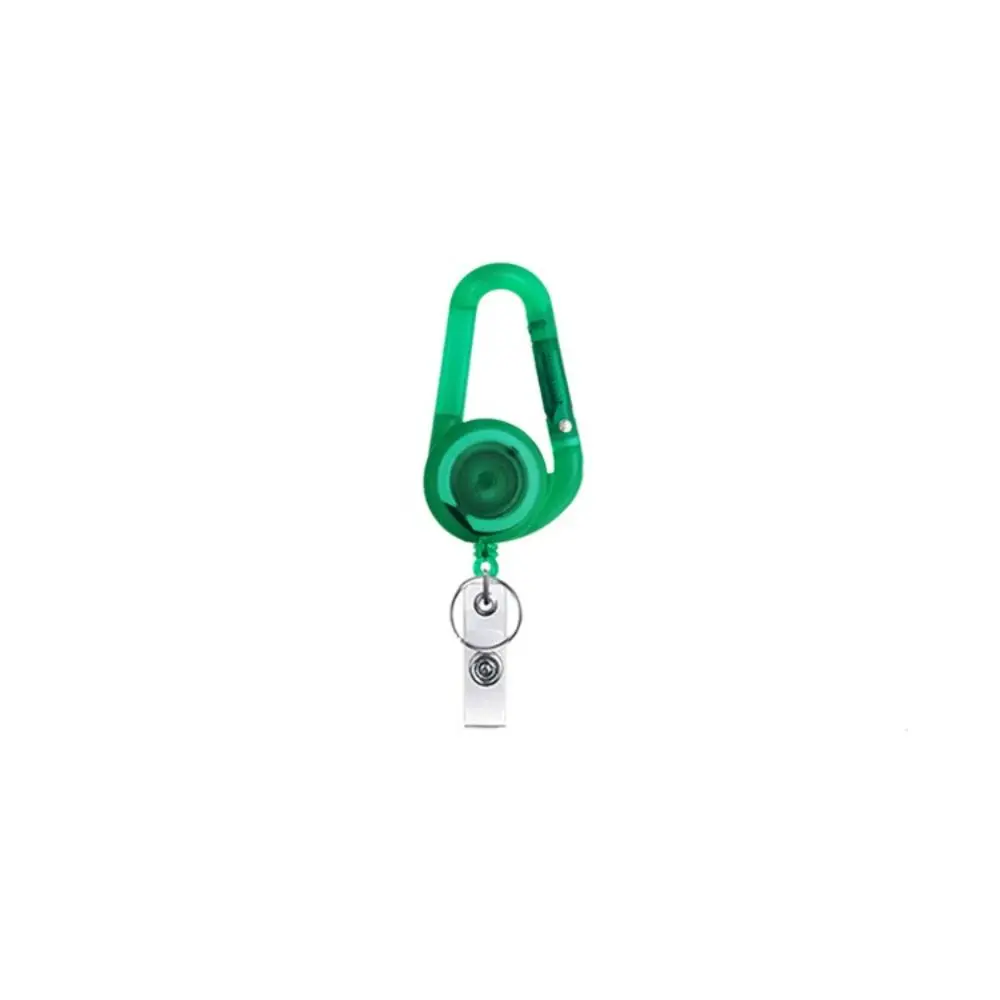 

Office 8 Color Telescopic Card Holder Anti Lost Carabiner Keychain Easy Pull Buckle Badge Reel Clip Badge Holder