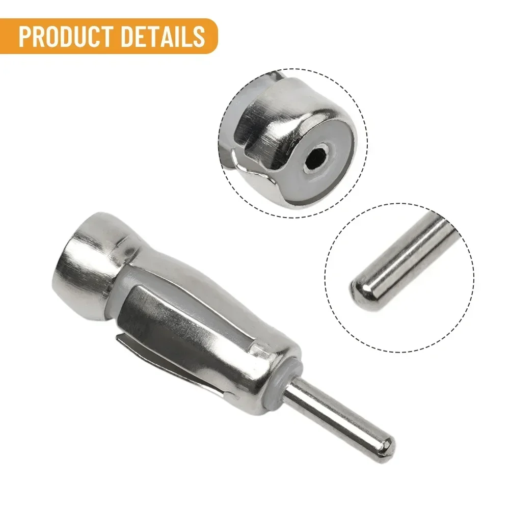 Silver Car Stereo Radio Male Antenna Antenna Adapter Auto ISO To Din Connector Aerial Plug Antenna Adapter Car Accessories