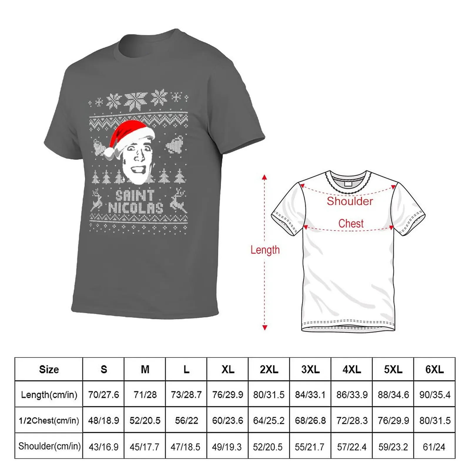 Saint Nicolas Parody Christmas Shirt T-Shirt summer clothes Anime t-shirt anime quick drying t-shirt mens t shirts